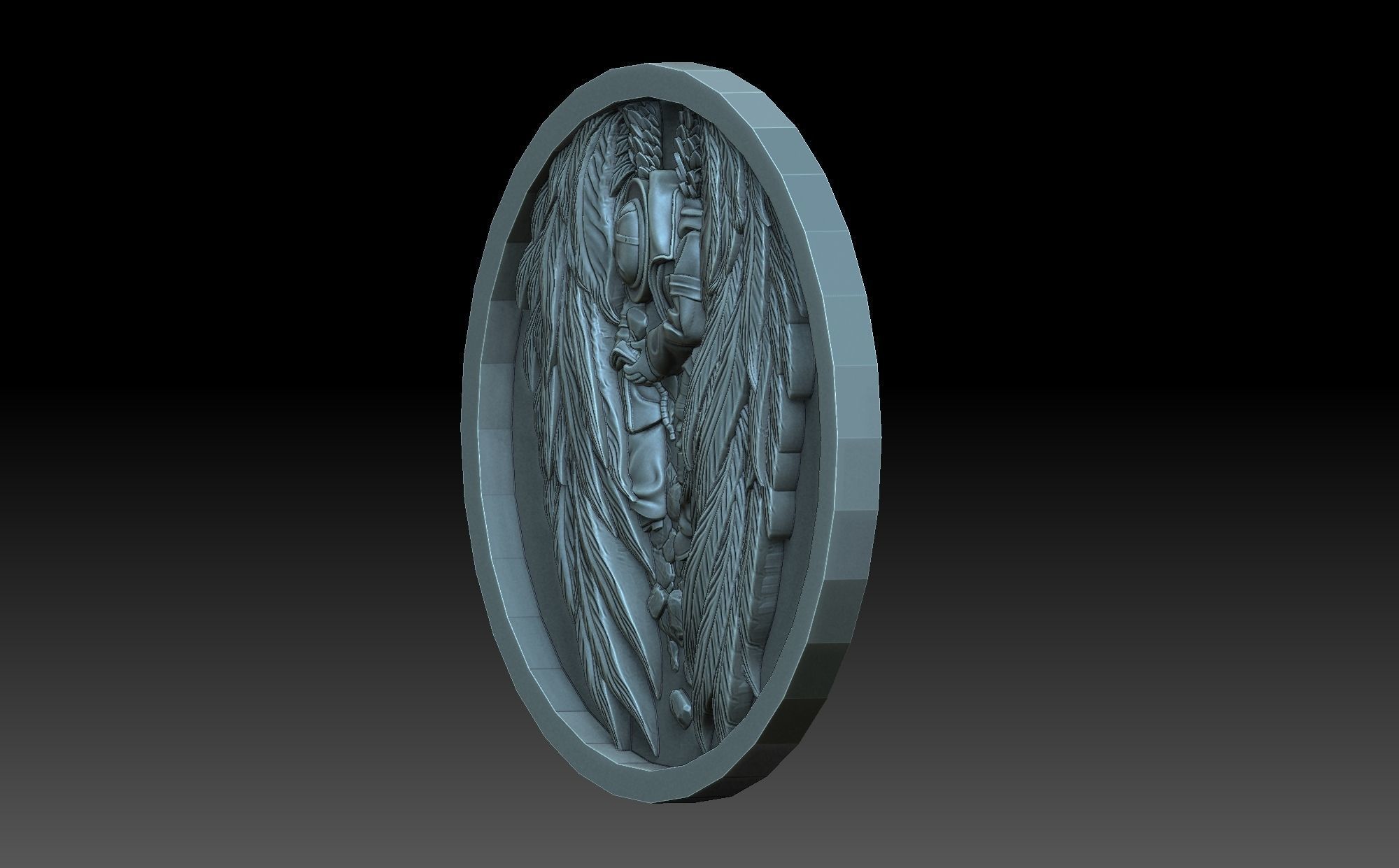 Fireman with wings 3D print model_2