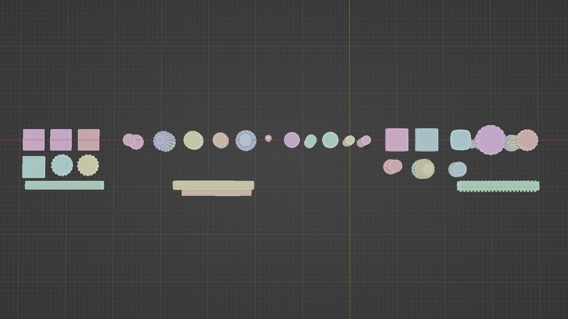 Architectural Modular Column Kit Set Ancient style 3D model_6