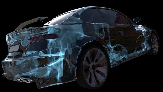 Airbrushed sports car 3D model