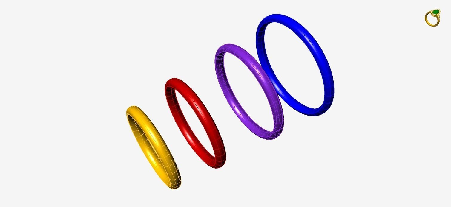 comfort plain band 4 sizes stl verified 3D print model_57