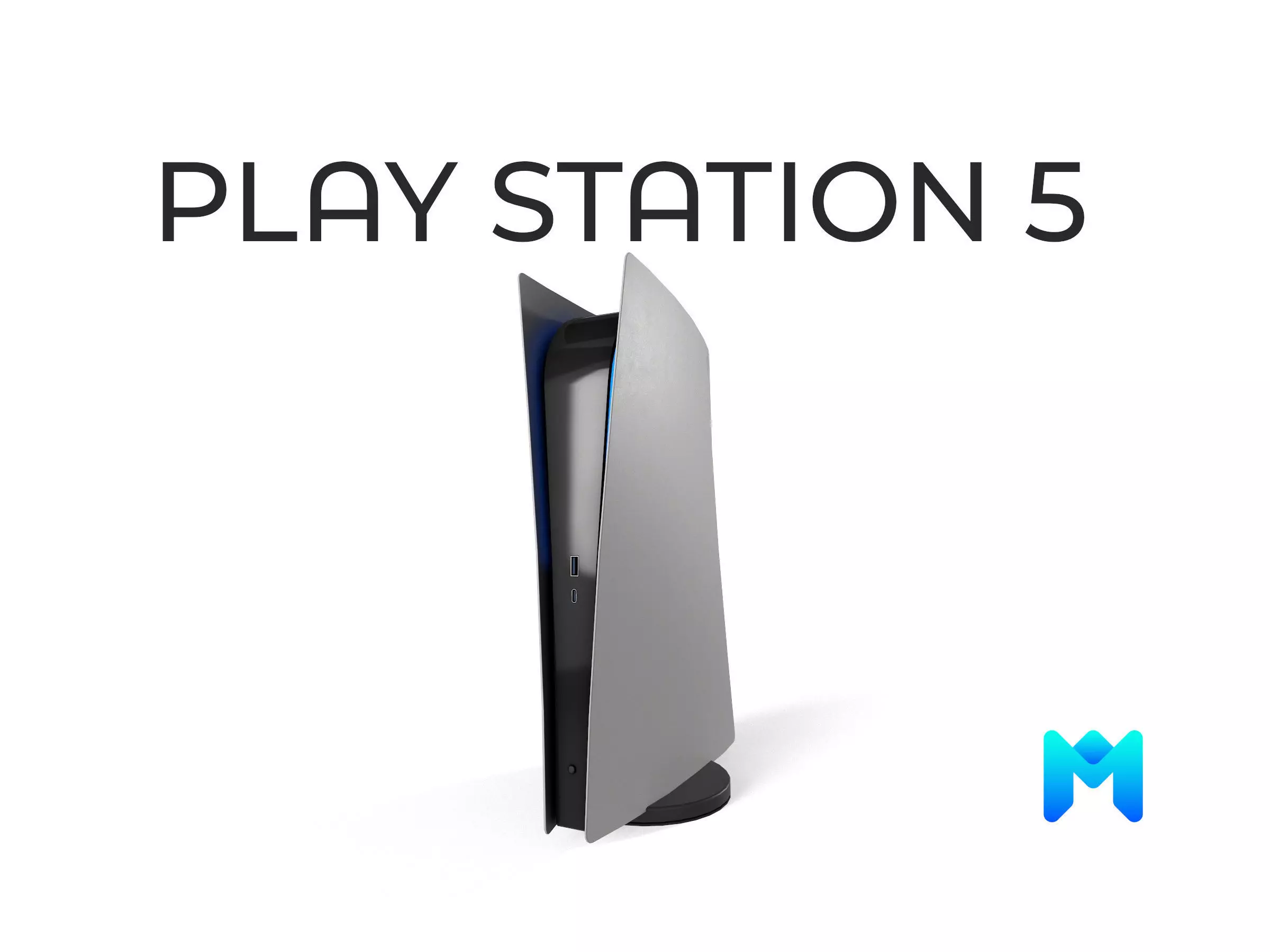 Play Station 5 Digital Edition Low-poly 3D model