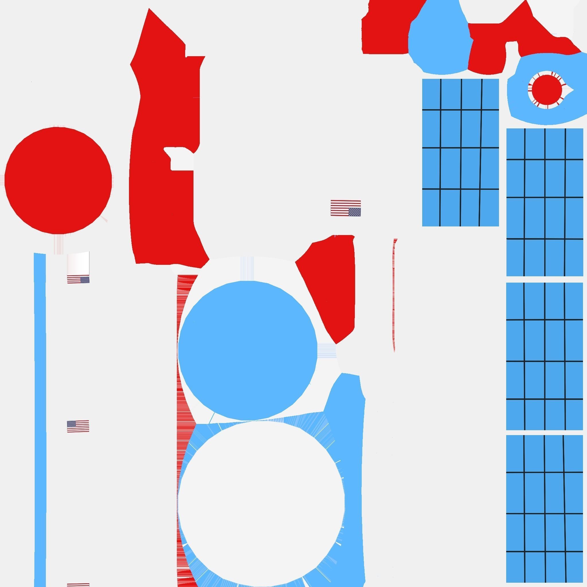 Satellite D09 USA - SciFi Space Design Low-poly 3D model_18