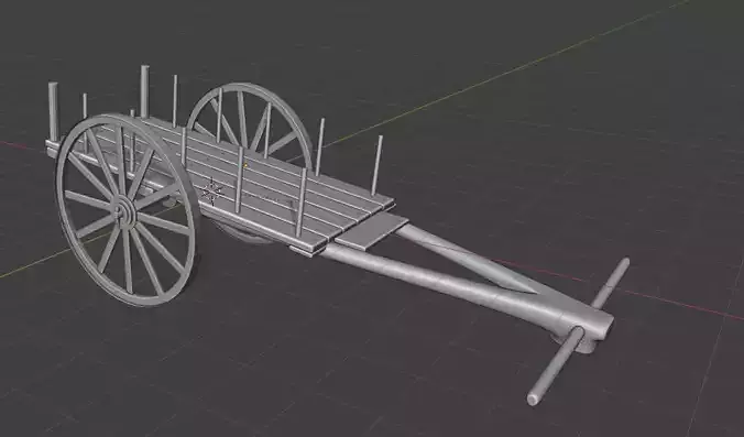 Old wooden Bull Cart