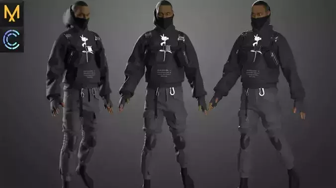 New Outfit Male OBJ mtl FBX ZPRJ