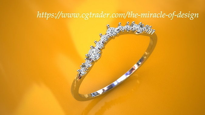 diamond ring Free 3D print model
