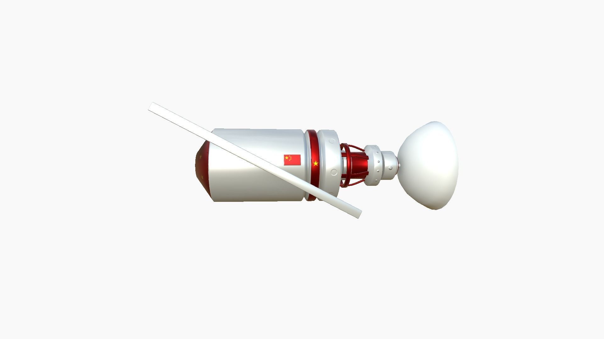 Satellite D10 China - SciFi Space Design Low-poly 3D model_4