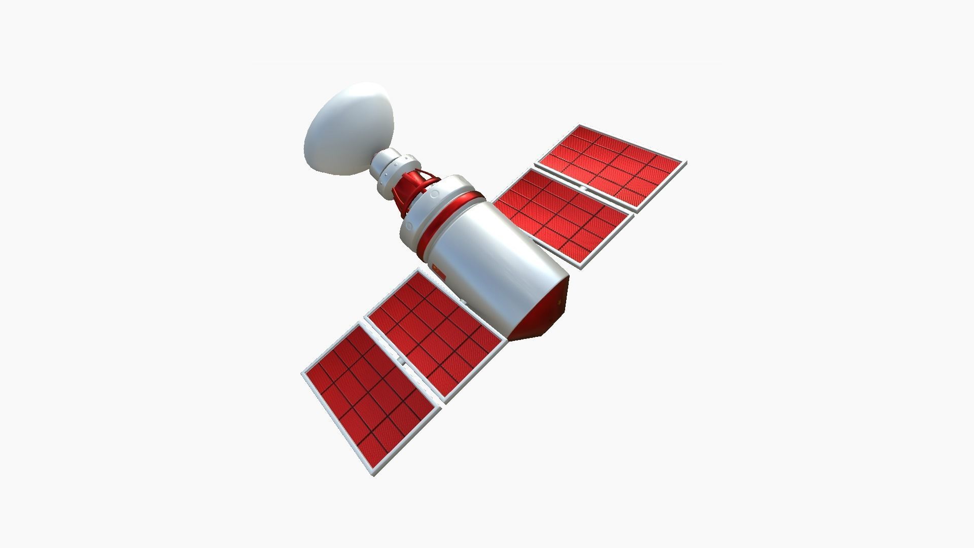 Satellite D10 China - SciFi Space Design Low-poly 3D model_2