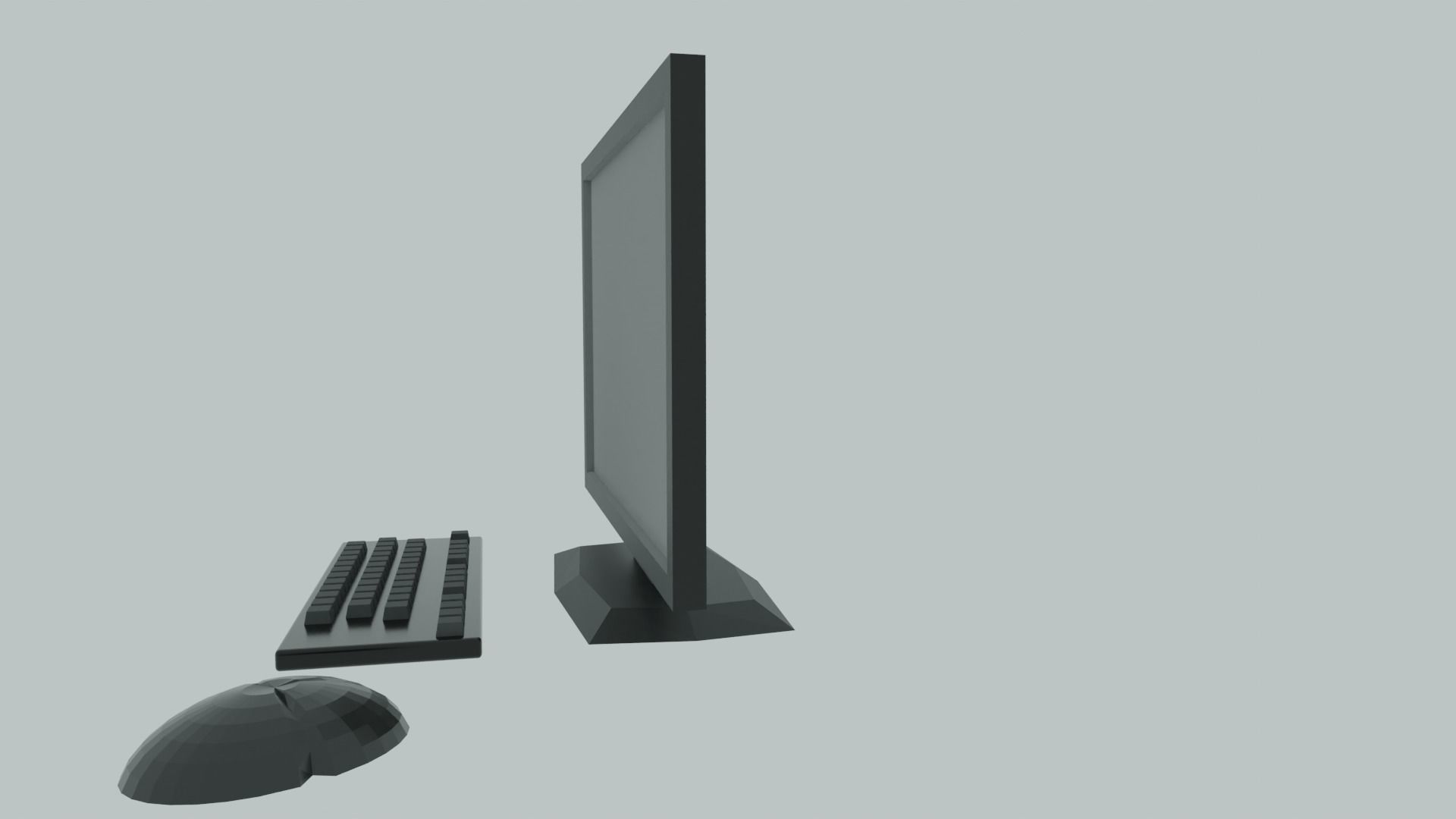Simple computer Free 3D model_3