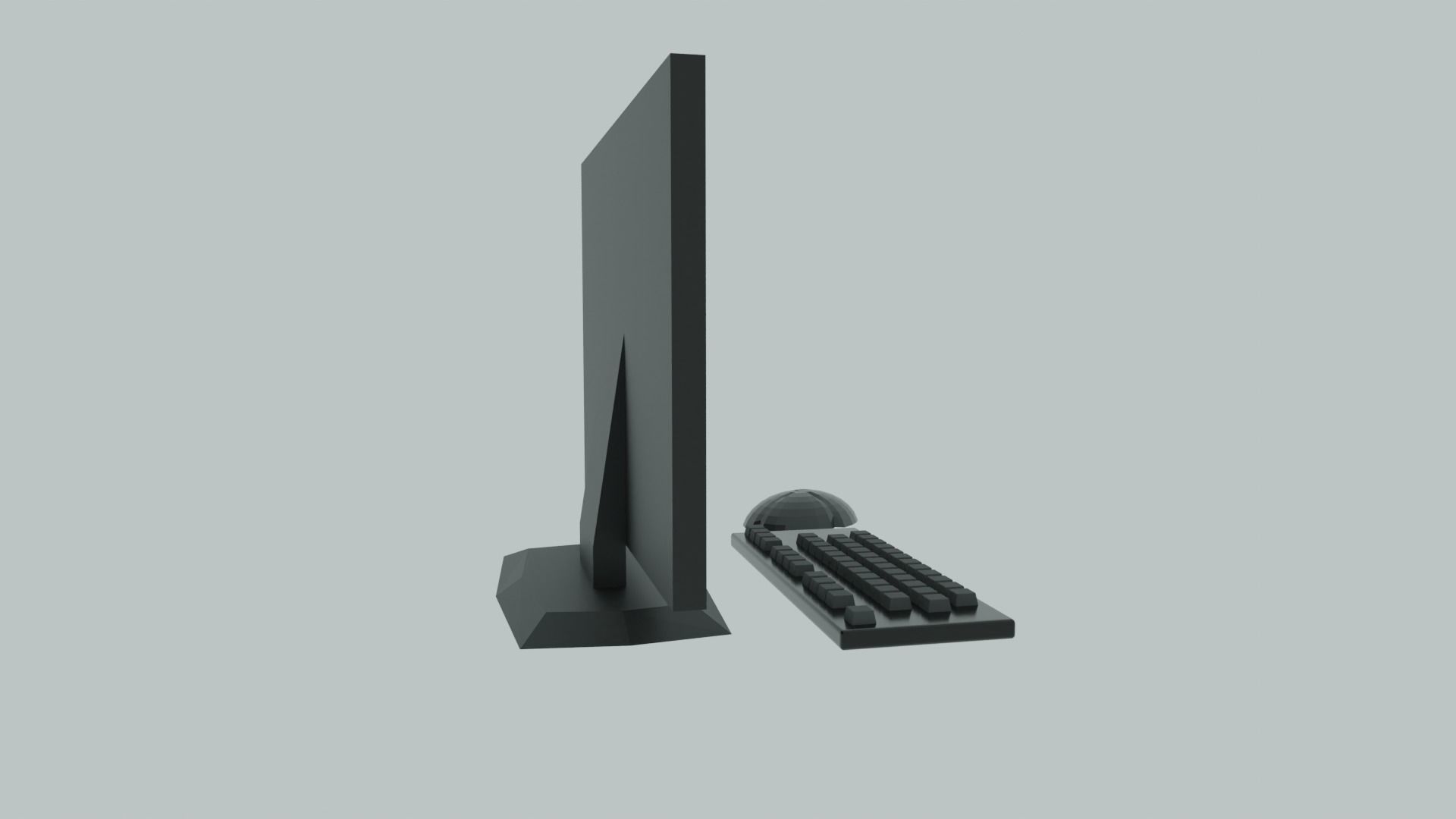 Simple computer Free 3D model_1