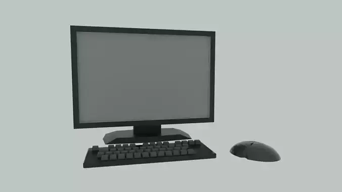 Simple computer Free 3D model