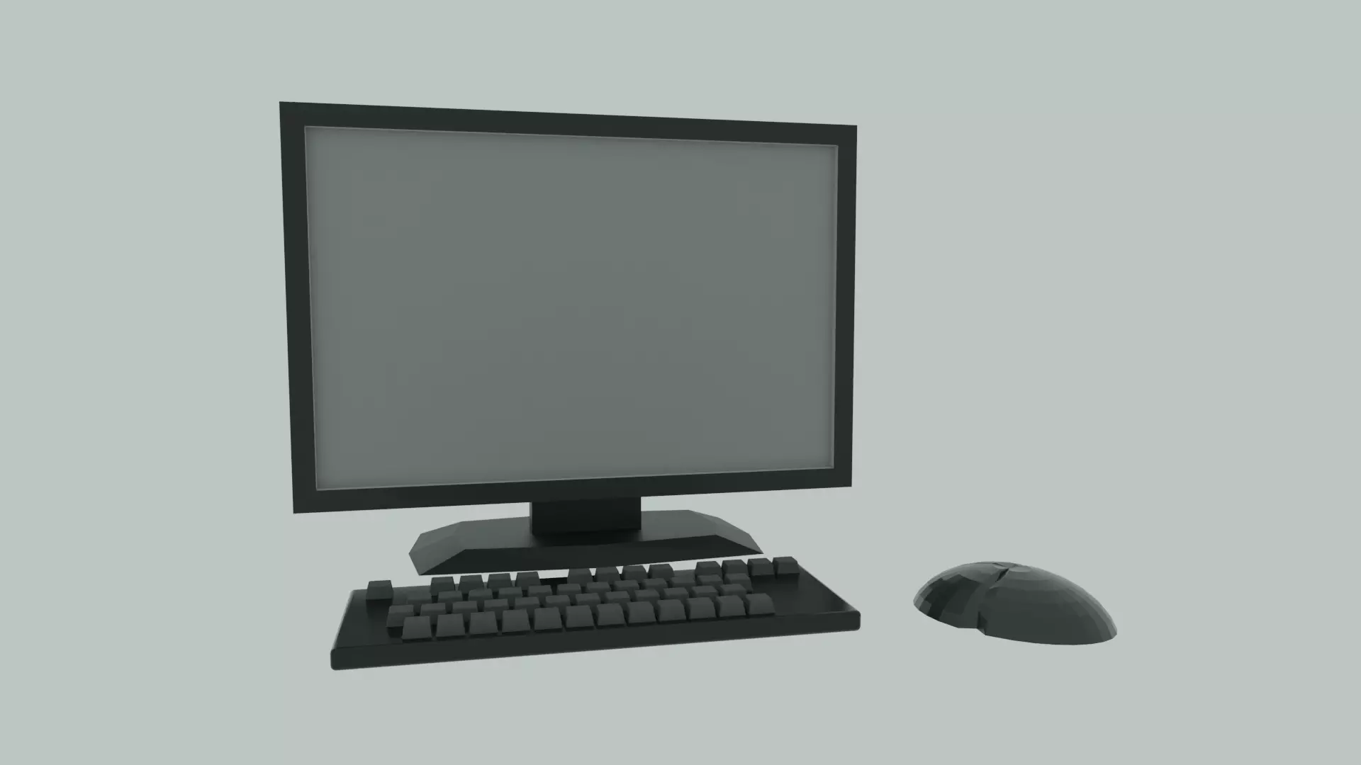 Simple computer Free 3D model_0