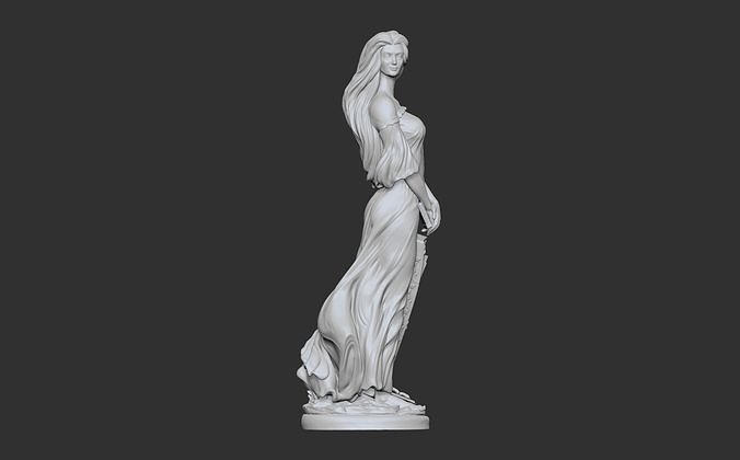 Bookseller girl 3D model