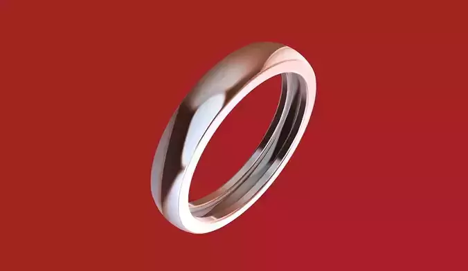 16 flat top wedding band stl verified