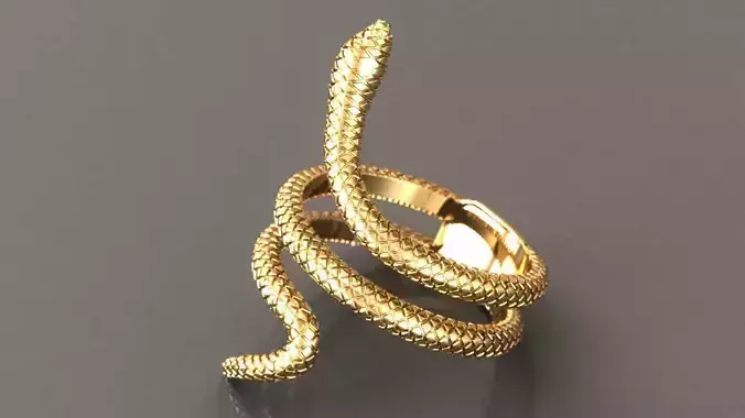 Snake diamond ring