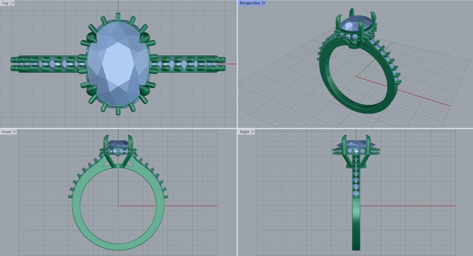 oval engagement ring 3D print model_1