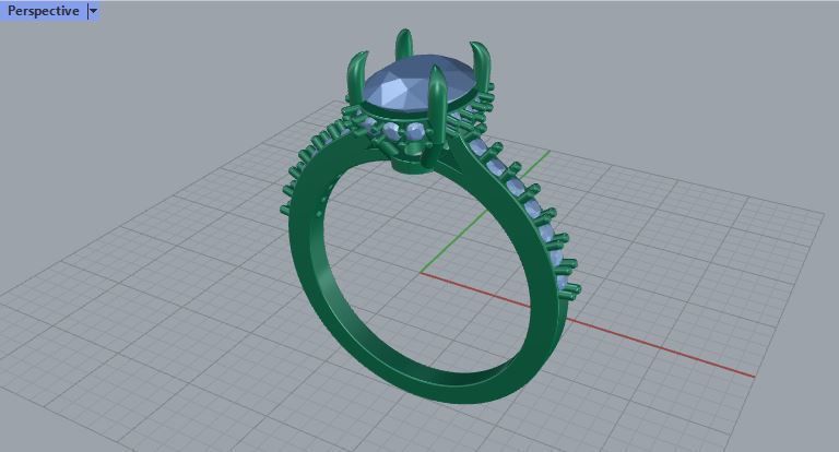 oval engagement ring 3D print model_3