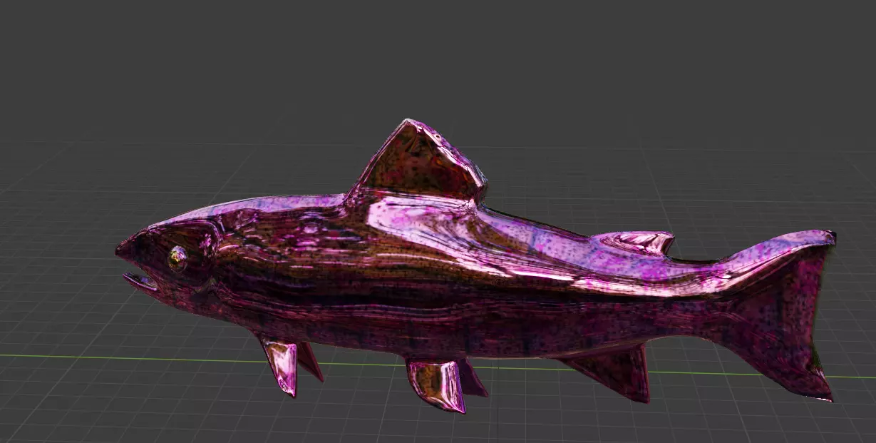 fish 3d model cartoon animation game Low-poly 3D model_0