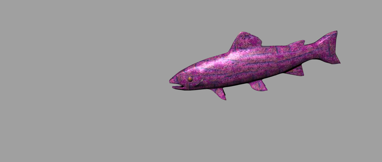 fish 3d model cartoon animation game Low-poly 3D model_1