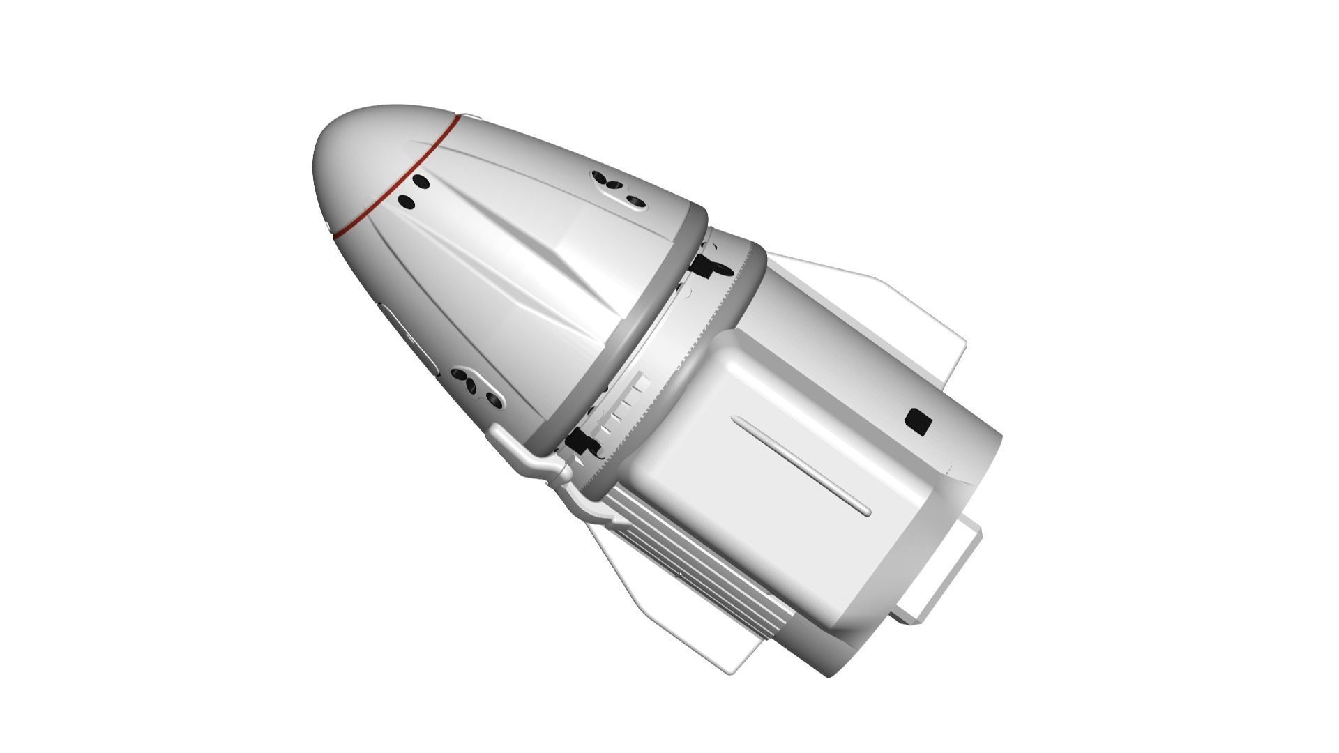 SpaceX Dragon Capsule 3D model_2