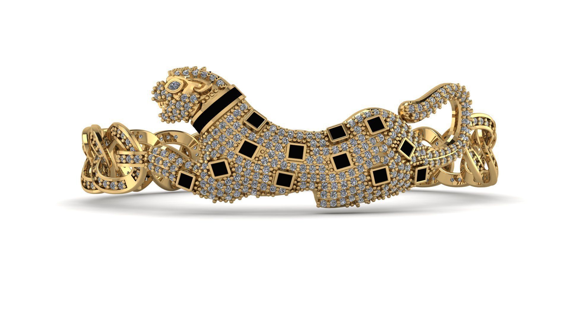 panther bracelet  4 3D print model_7