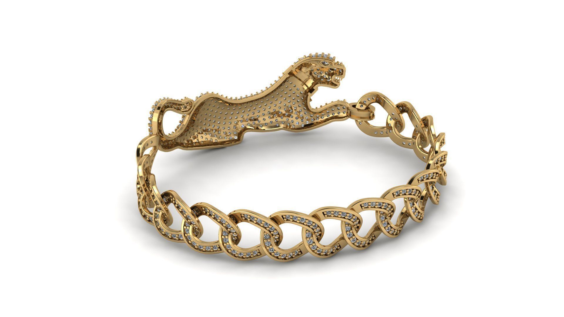 panther bracelet  4 3D print model_4