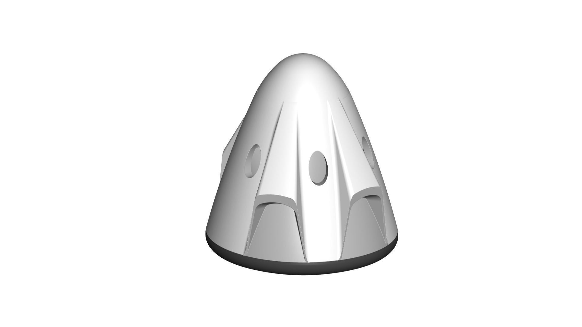 spacex dragon capsule 3D model_1