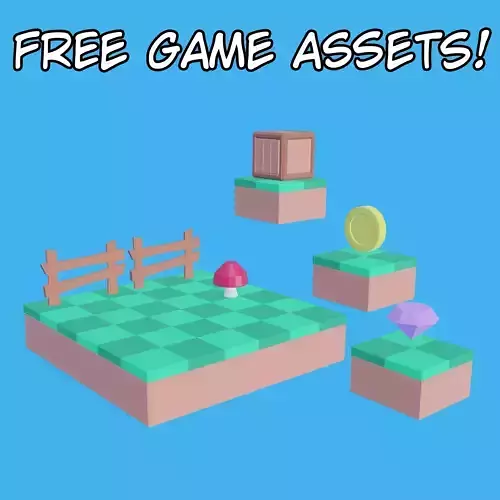 Low Poly Platformer 3D Assets Free low-poly 3D model