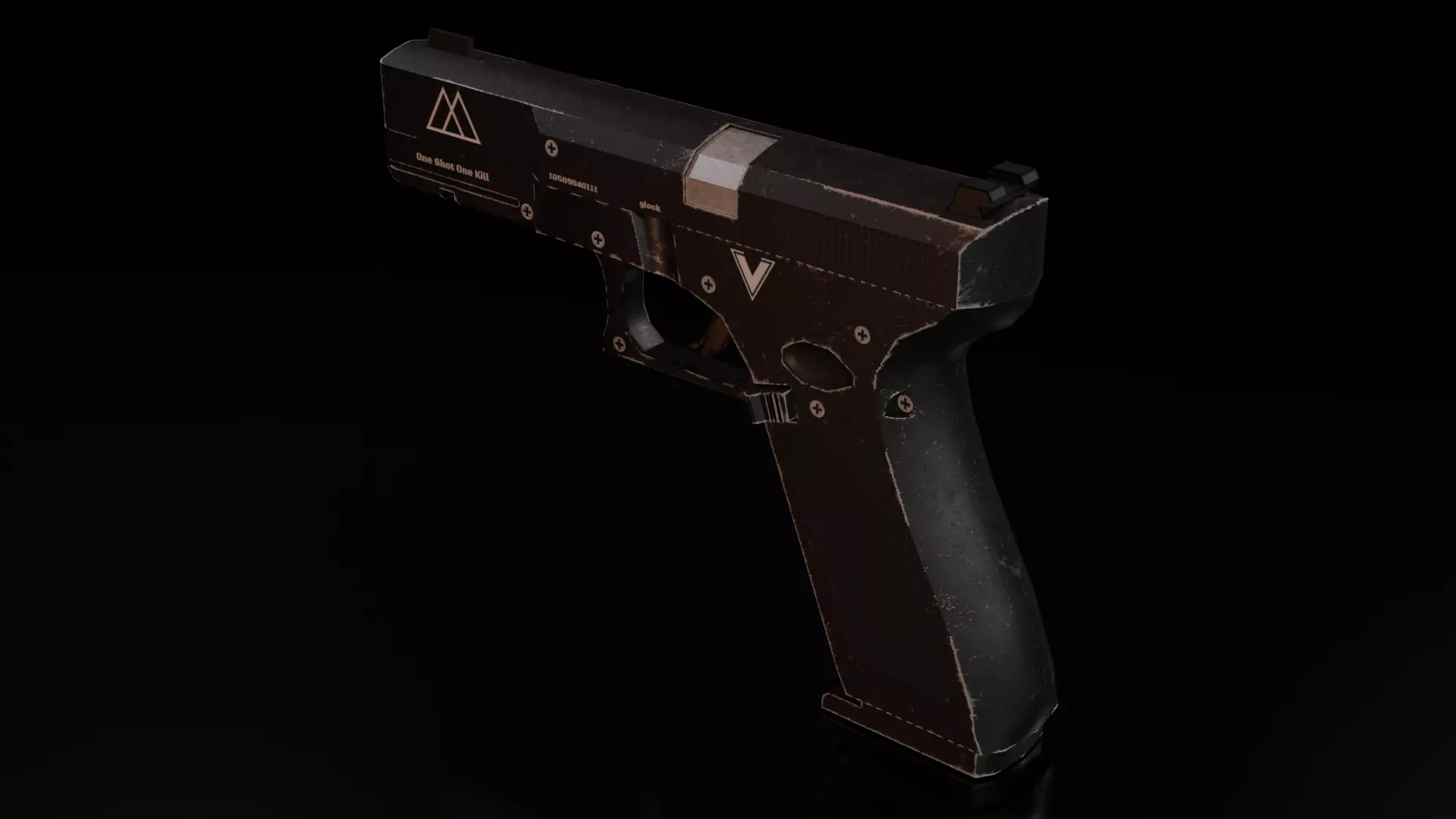 GLOCK gun Free low-poly 3D model