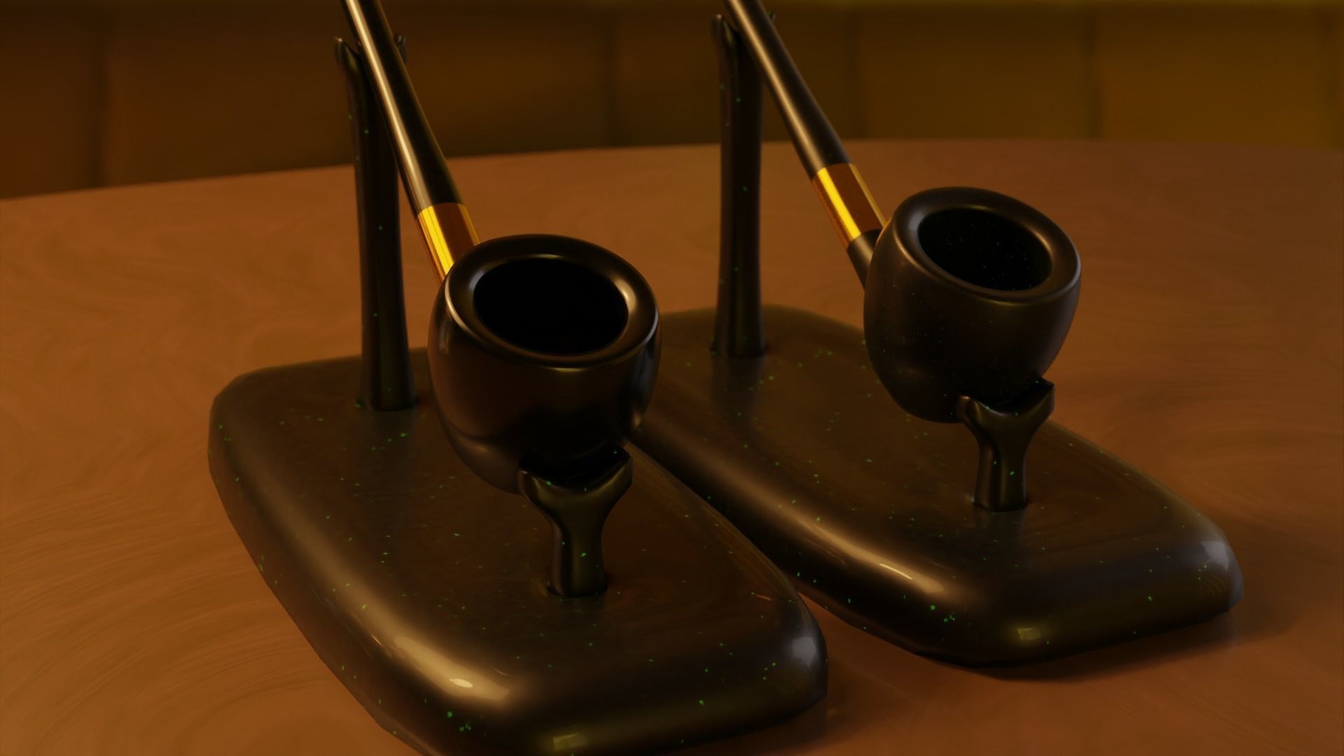 Hobbit Smoking Pipe Collection Low-poly 3D model_28
