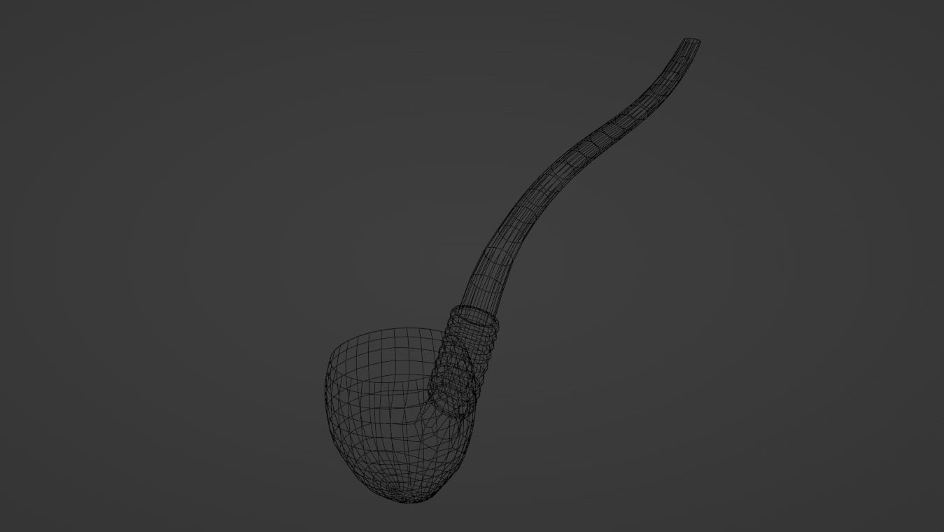 Hobbit Smoking Pipe Collection Low-poly 3D model_34