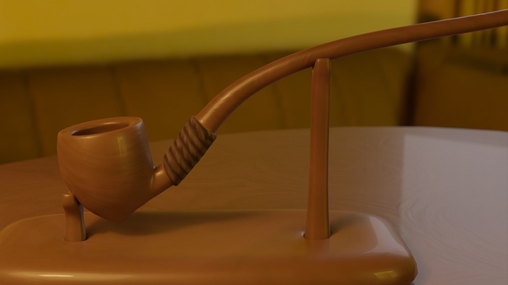 Hobbit Smoking Pipe Collection Low-poly 3D model_45