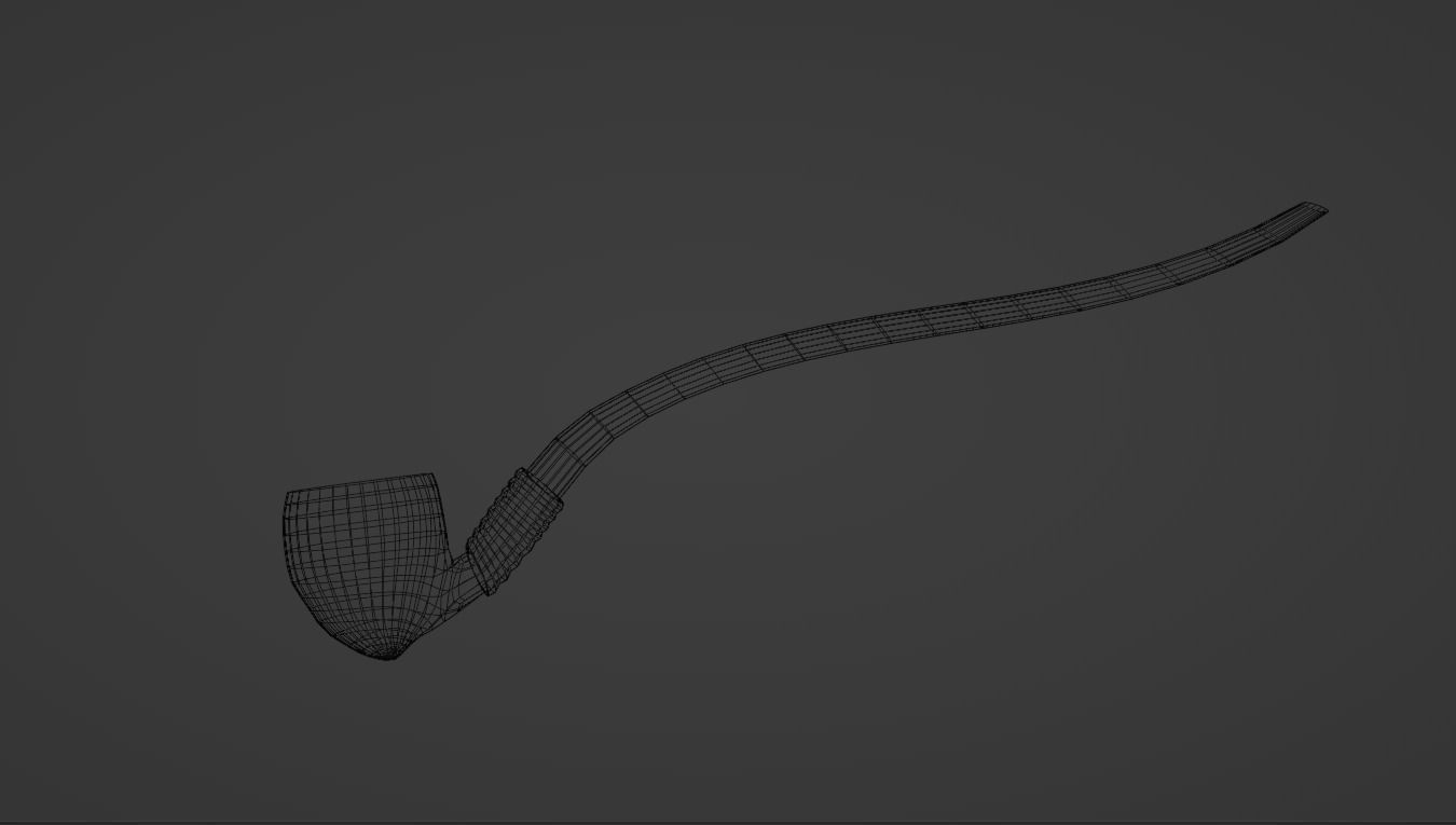 Hobbit Smoking Pipe Collection Low-poly 3D model_40