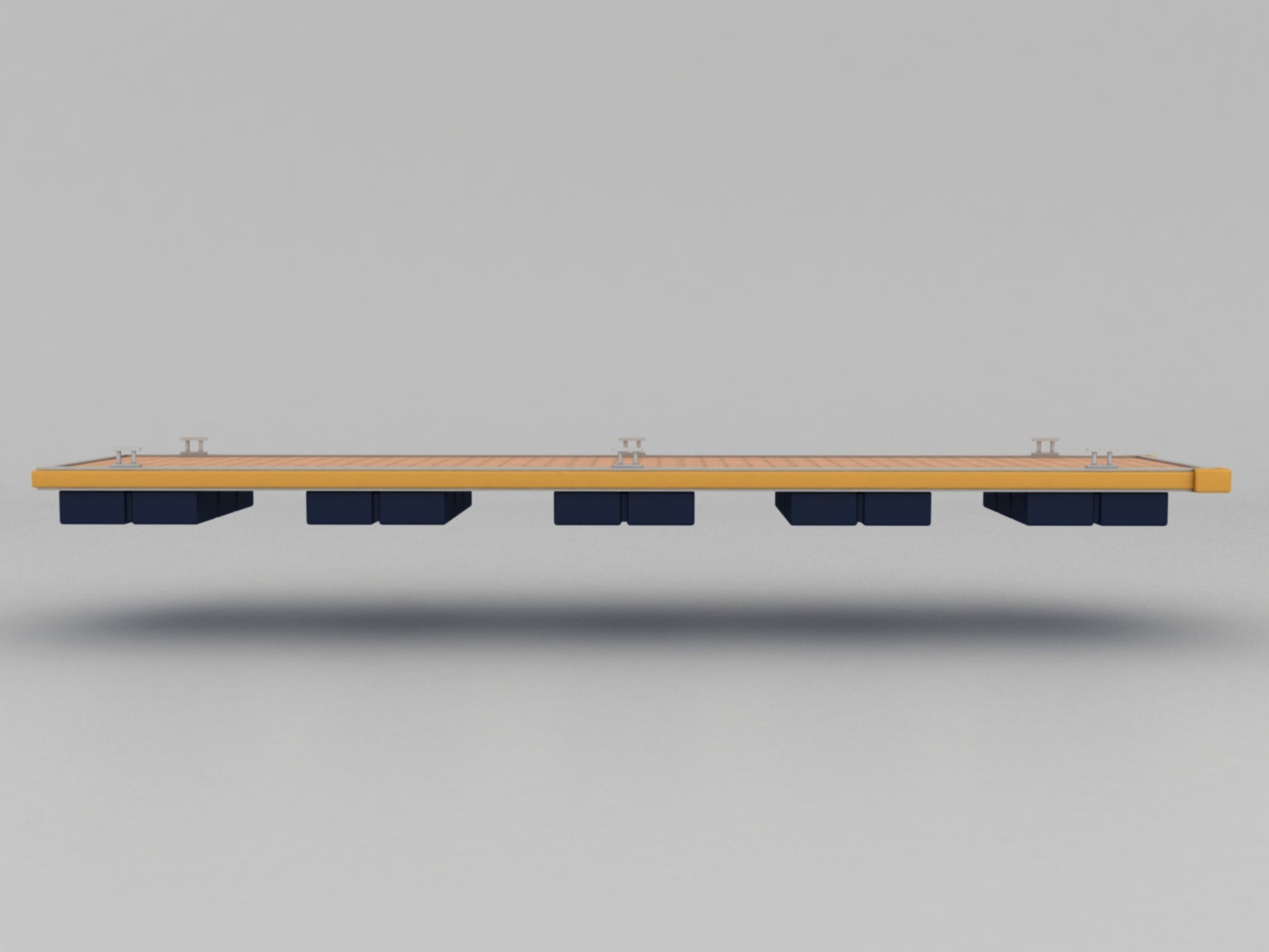 Floating Dock Low-poly 3D model_3