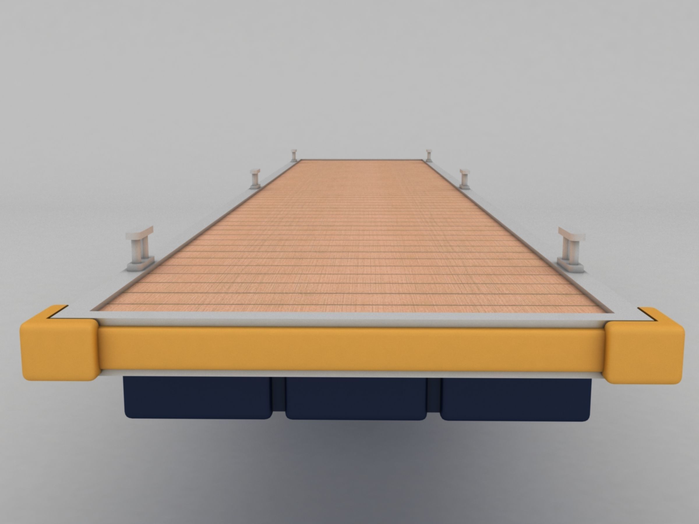 Floating Dock Low-poly 3D model_2