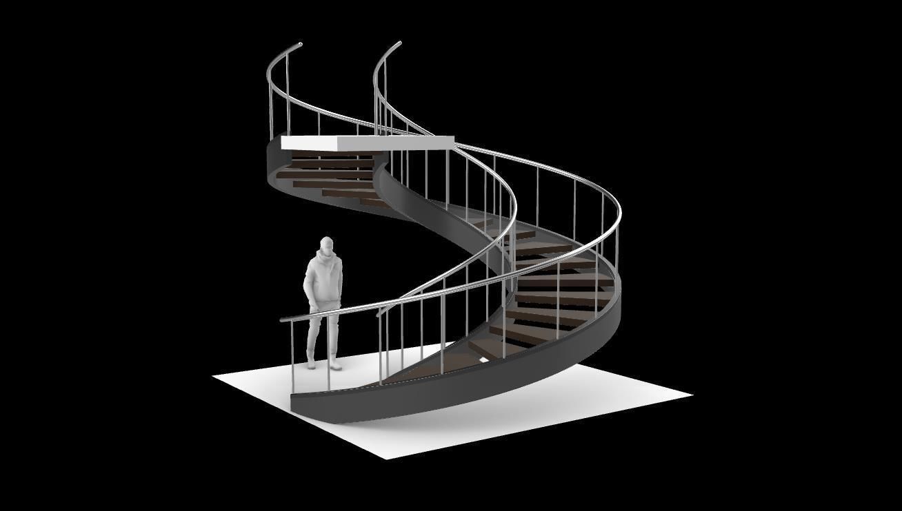 Spiral Staircase v1 Architectural Stairs 360 3D model_11