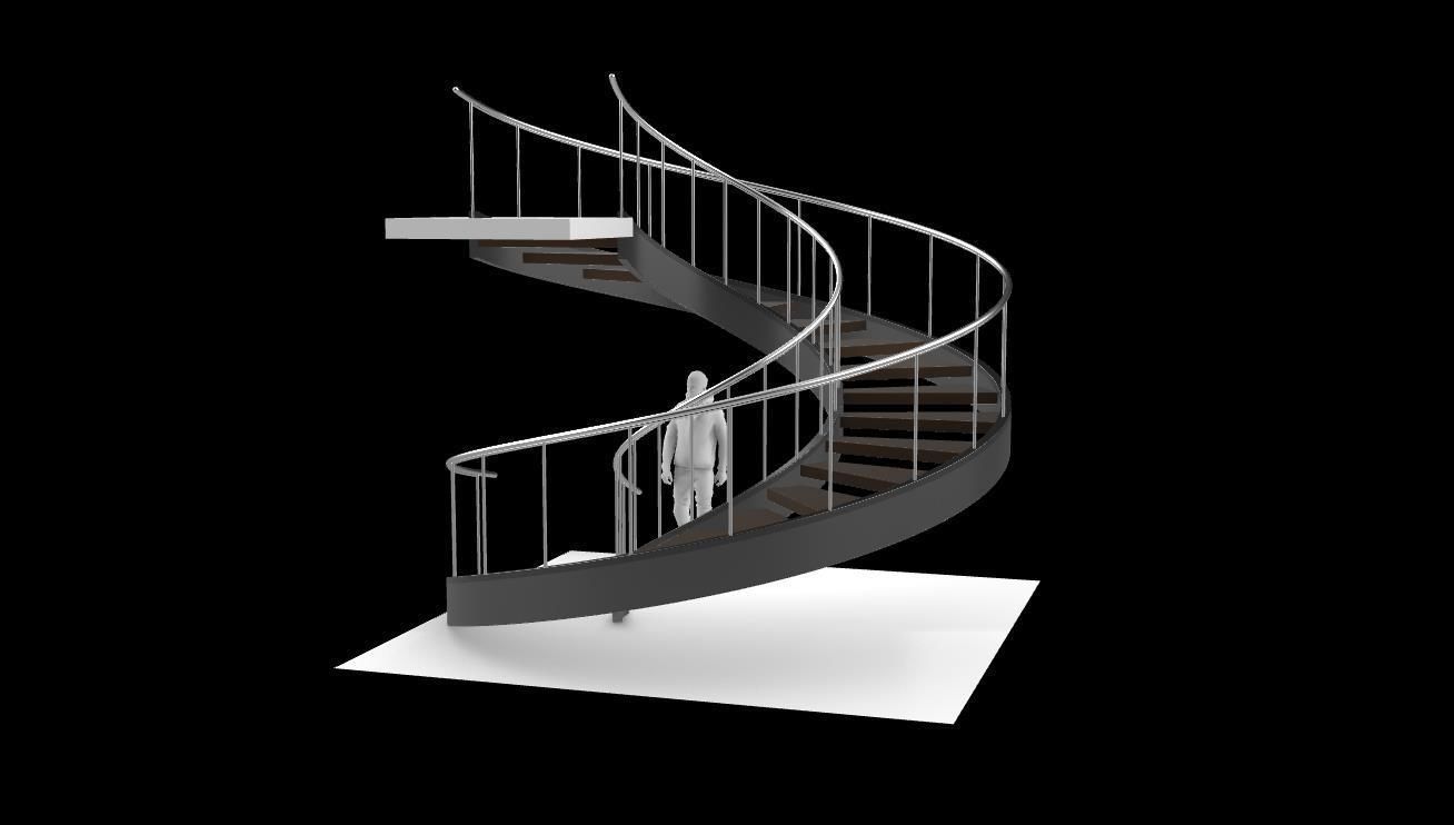 Spiral Staircase v1 Architectural Stairs 360 3D model_14