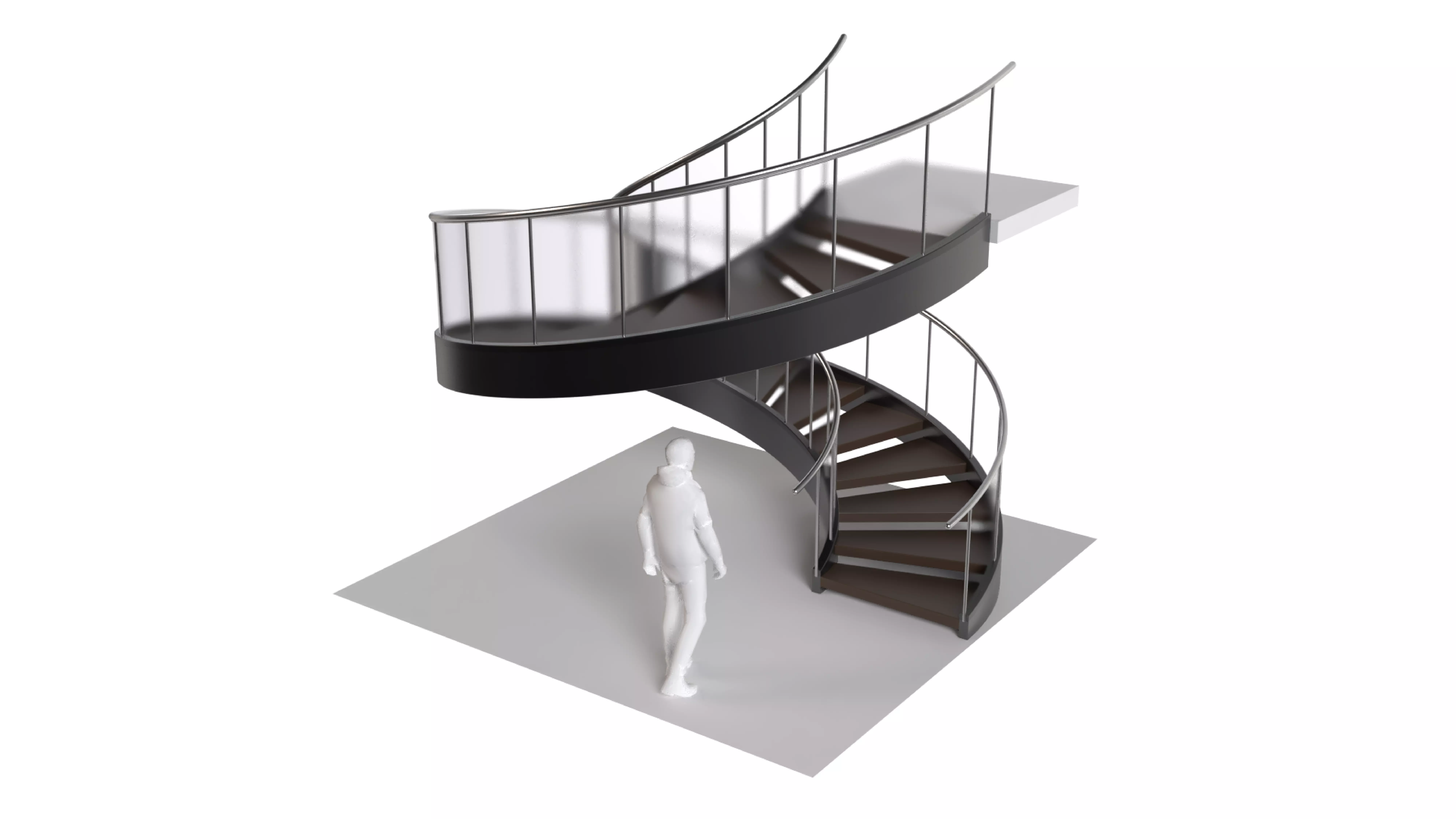 Spiral Staircase v1 Architectural Stairs 360 3D model_0