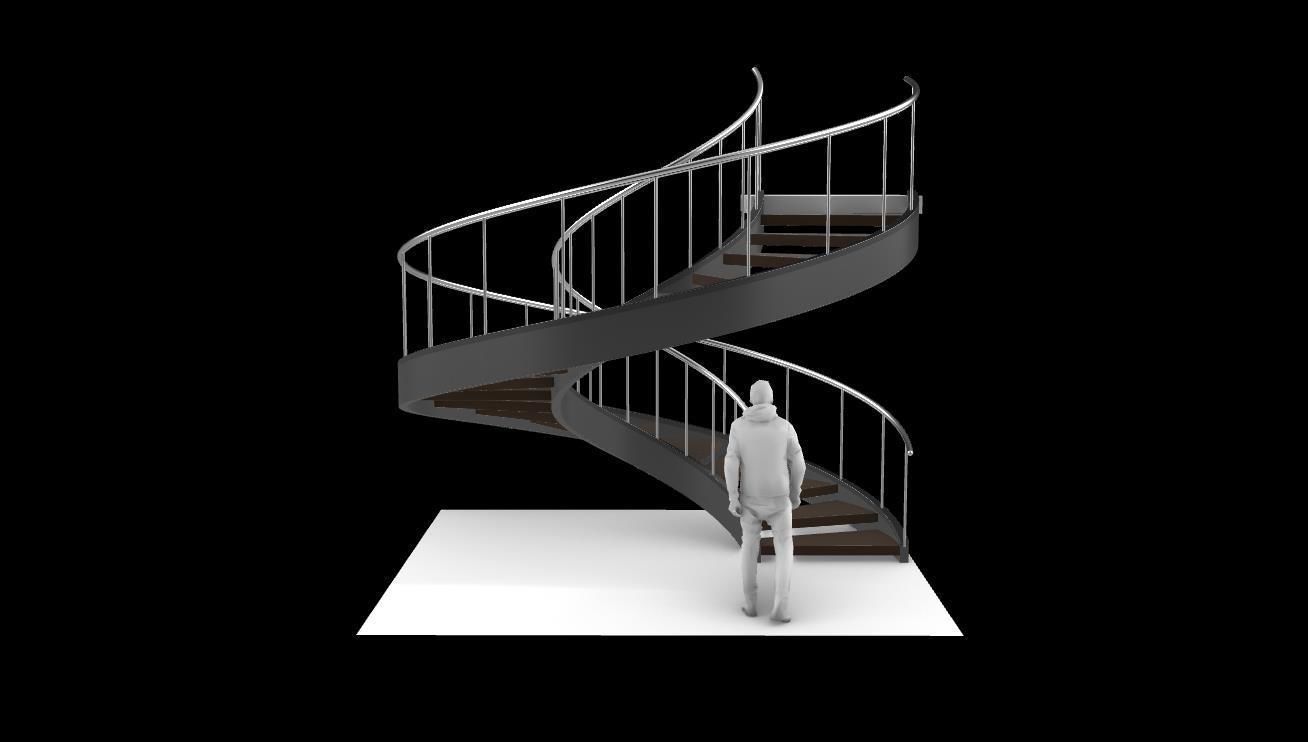 Spiral Staircase v1 Architectural Stairs 360 3D model_23