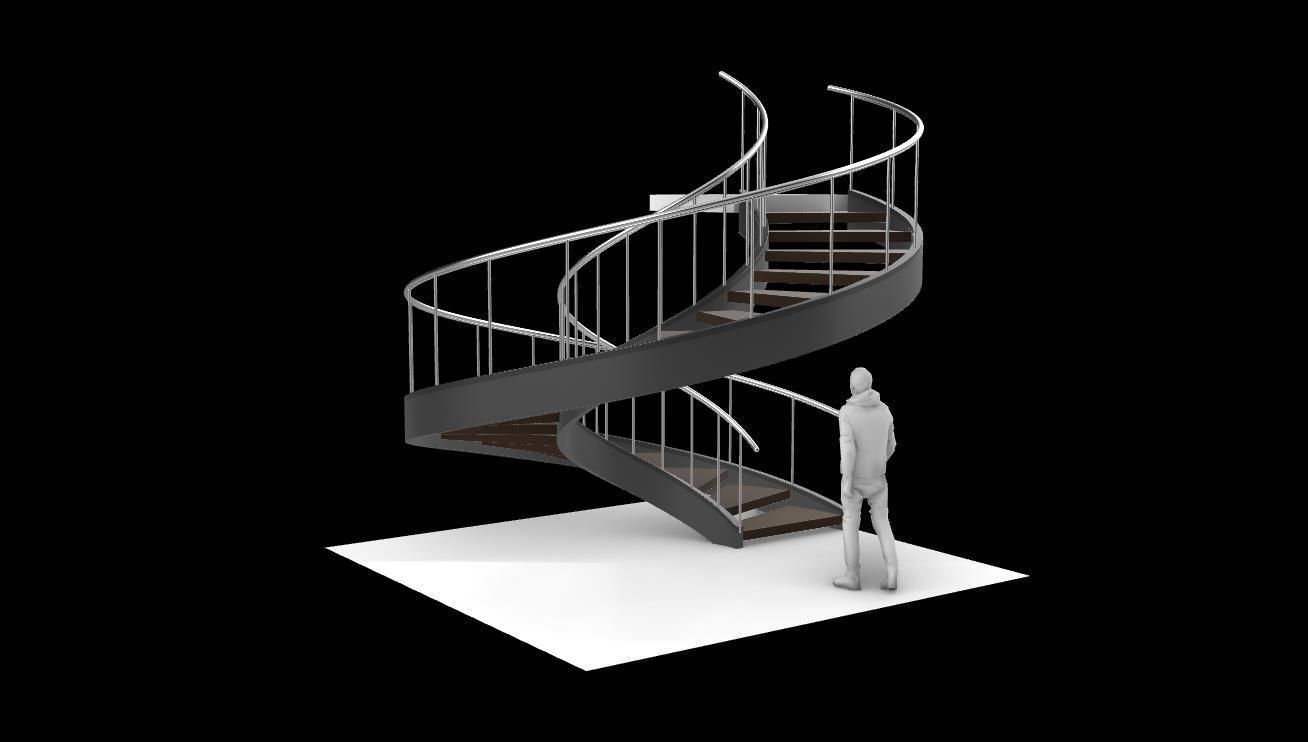 Spiral Staircase v1 Architectural Stairs 360 3D model_21