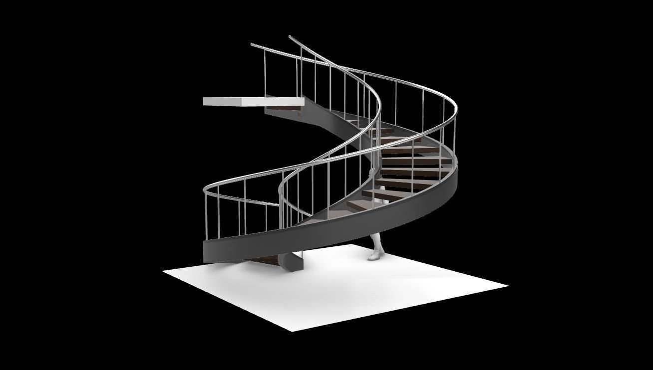 Spiral Staircase v1 Architectural Stairs 360 3D model_16