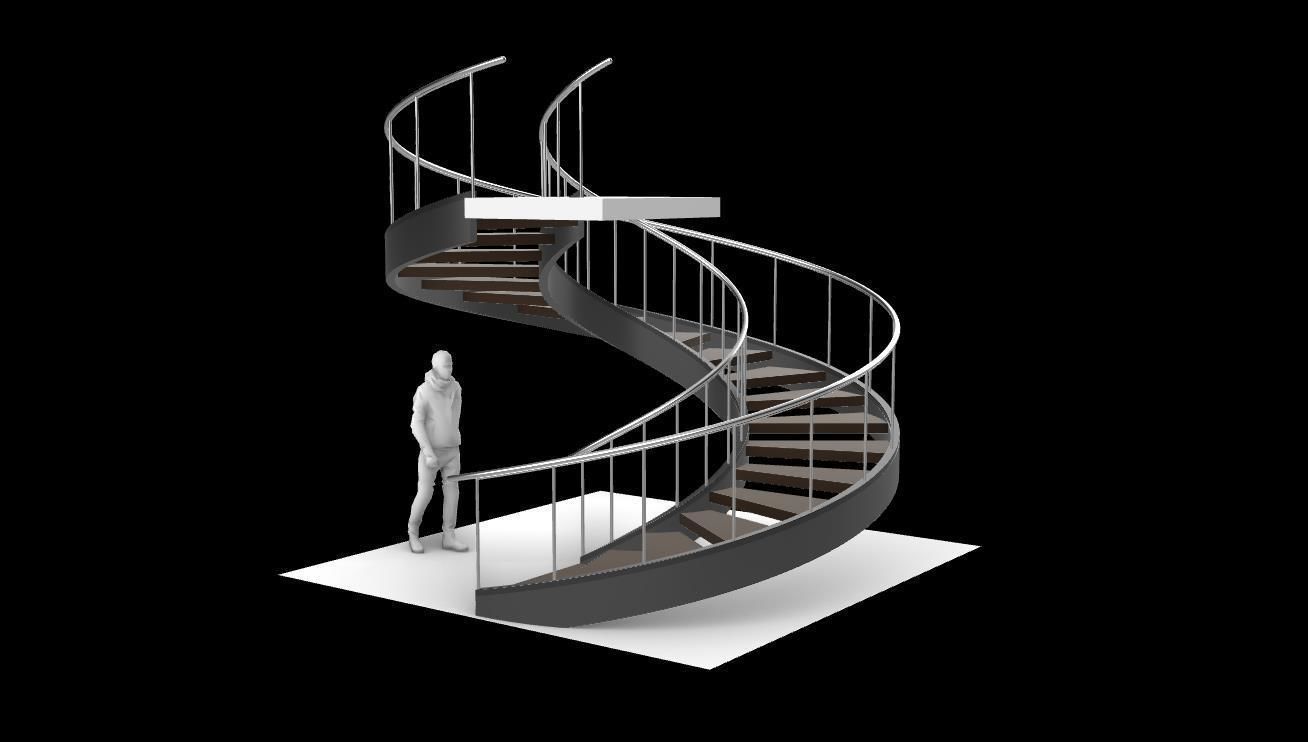 Spiral Staircase v1 Architectural Stairs 360 3D model_10