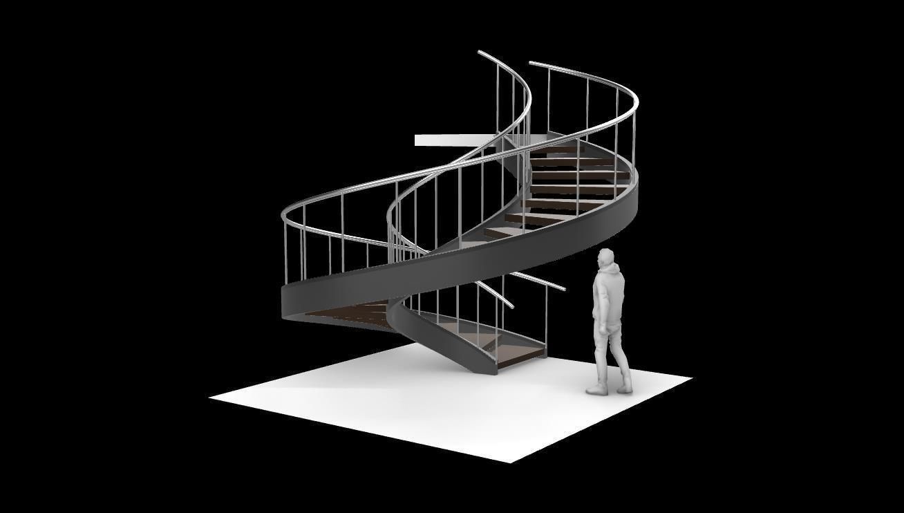 Spiral Staircase v1 Architectural Stairs 360 3D model_20