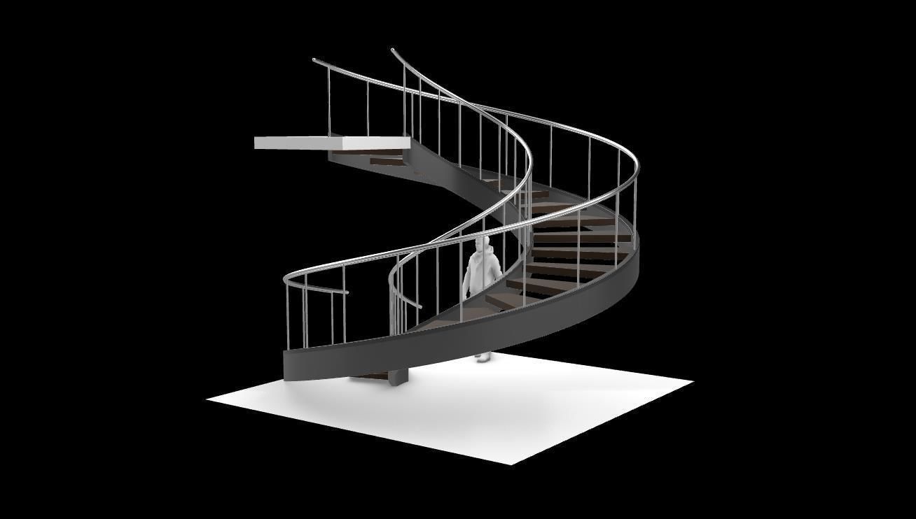 Spiral Staircase v1 Architectural Stairs 360 3D model_15