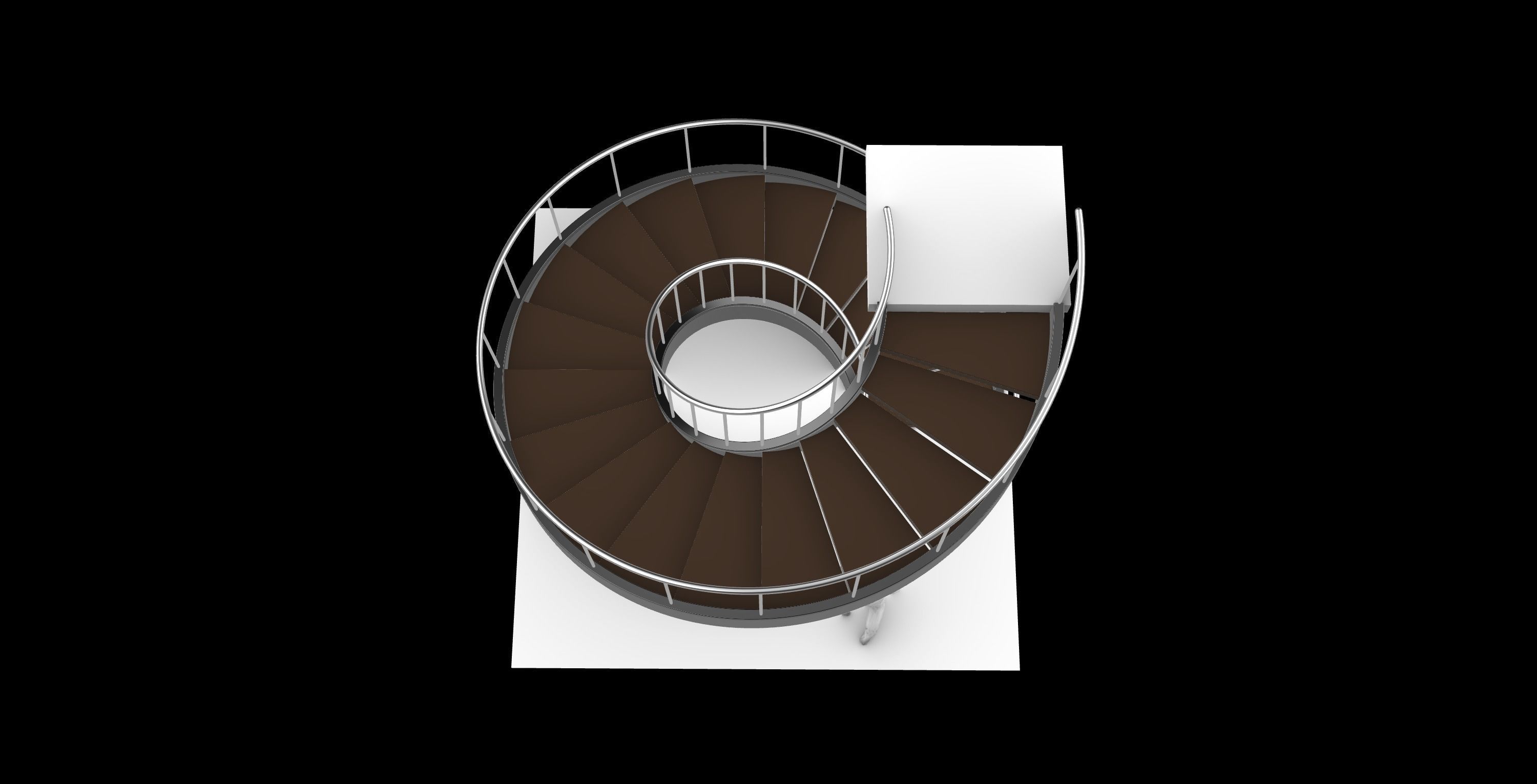 Spiral Staircase v1 Architectural Stairs 360 3D model_3
