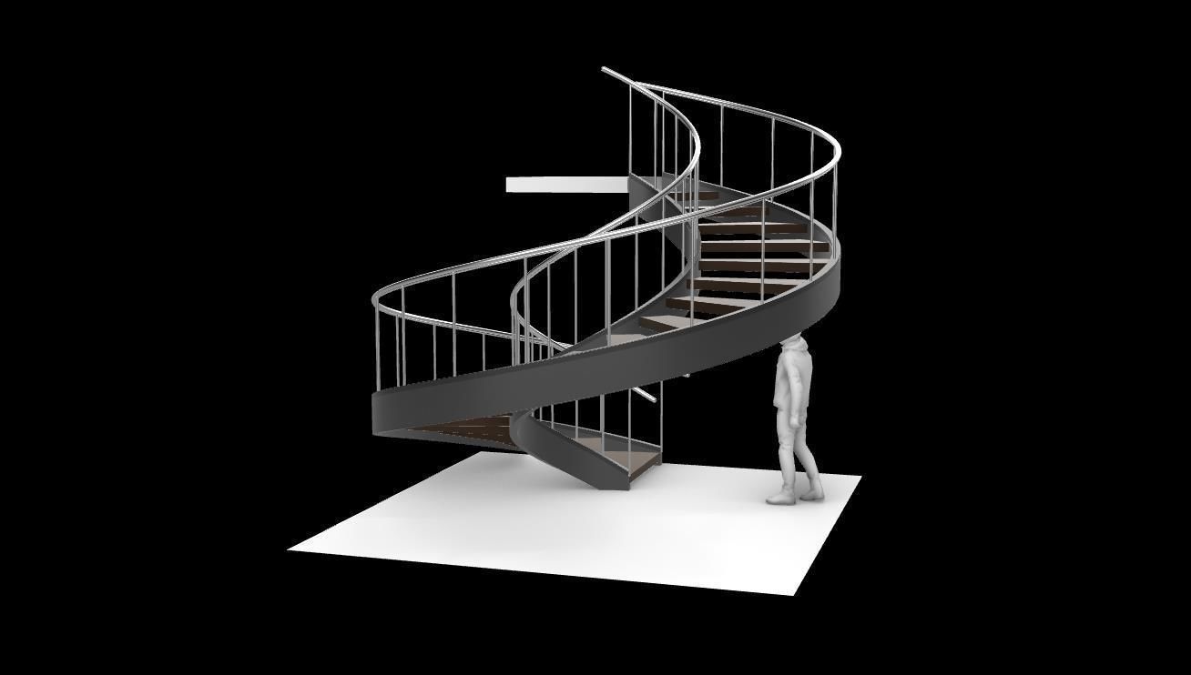 Spiral Staircase v1 Architectural Stairs 360 3D model_19
