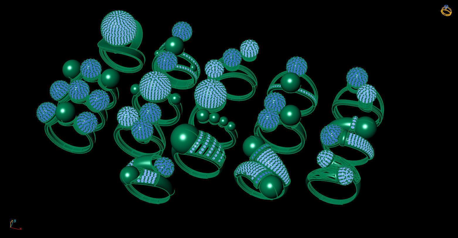 ring gold Jewelery 3D print model 3D print model_2