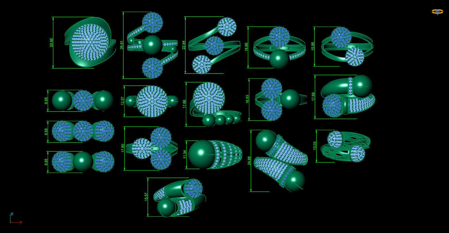 ring gold Jewelery 3D print model 3D print model_4