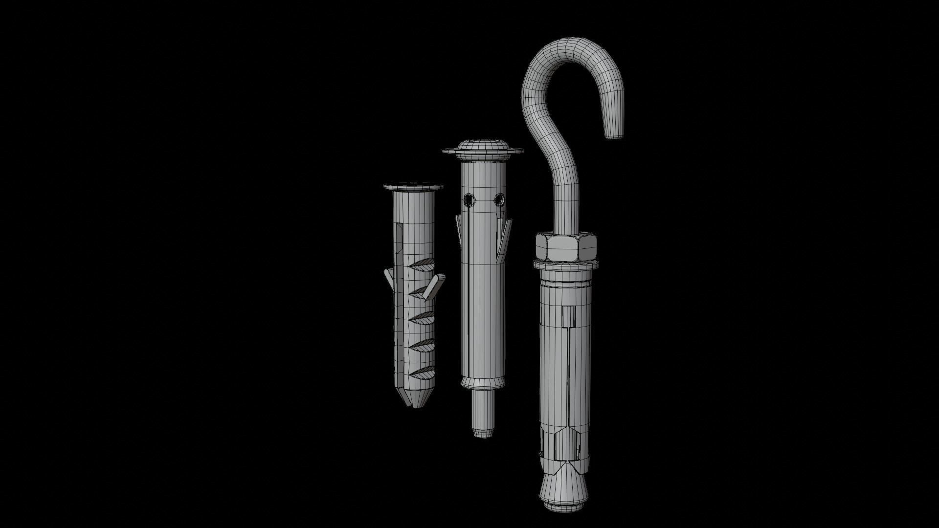 Wall Plug Low-poly 3D model_16