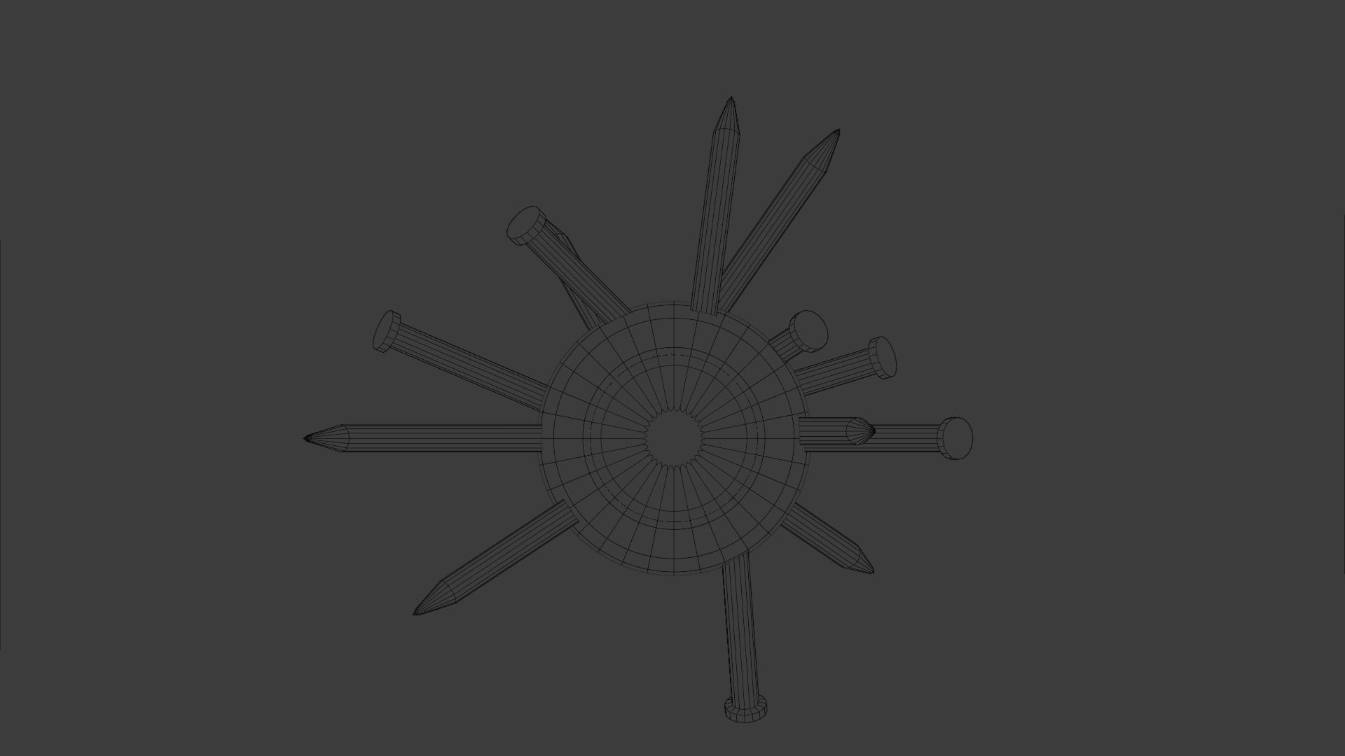 Spiked Bat Low-poly 3D model_11