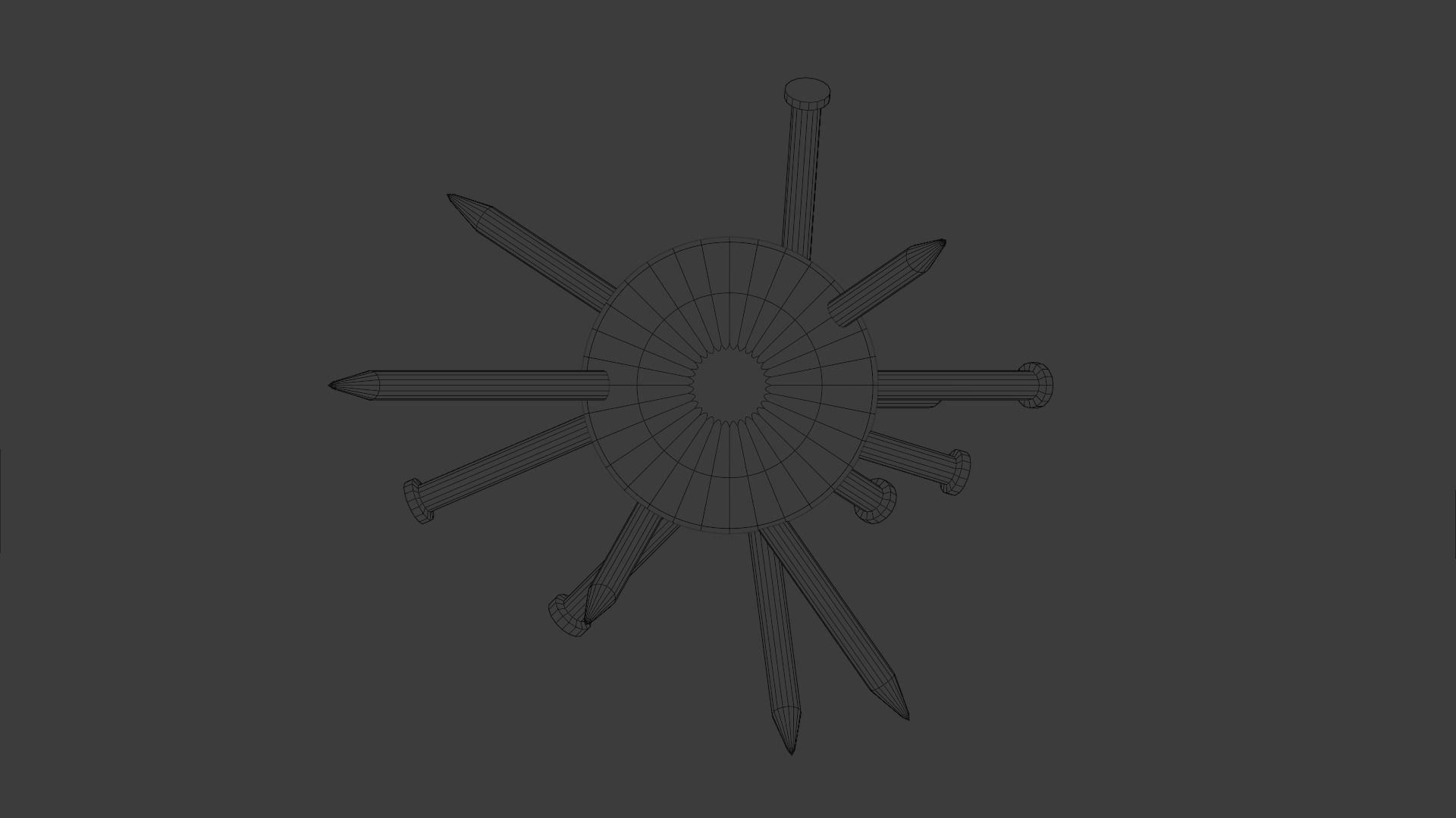 Spiked Bat Low-poly 3D model_7